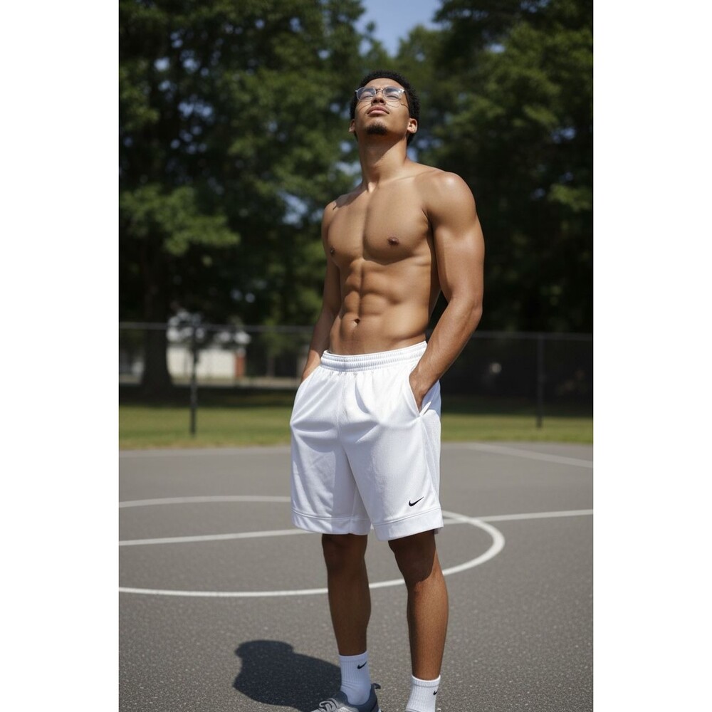 Nike Vintage Rare Original Money Basketball Dazzle Shorts Silky White Lg
